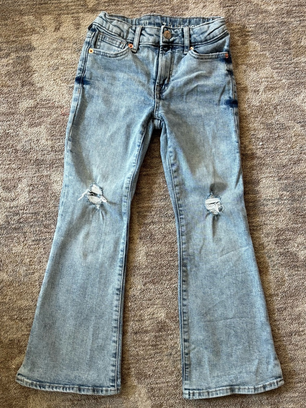 GAP Kids Light Blue Distressed Flare Jeans